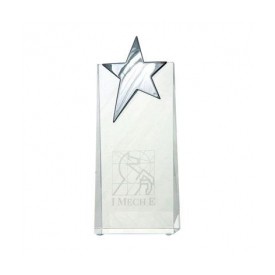 17.5cm Optic Rectangle with Silver Star 17.5cm Optic Rectangle with Silver Star