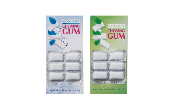 6 Piece Chewing Gum Card