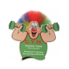 Adman Character Holding a Placard Wearing a T Shirt Adman Character Holding a Placard Wearing a T Shirt
