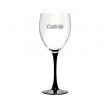 Black Stemmed Wine Glass