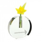 Crystal Vase and Glass Flower