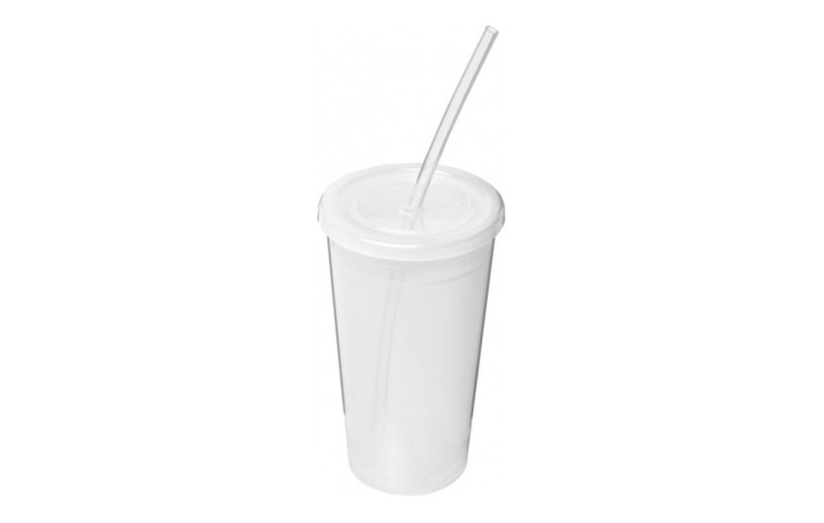 Daresbury Plastic Cup and Straw
