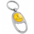 Domed Metal Bottle Opener Keyring
