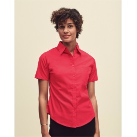 Fruit of the Loom Lady Fit Short Sleeve Poplin Shirt Fruit of the Loom Lady Fit Short Sleeve Poplin Shirt