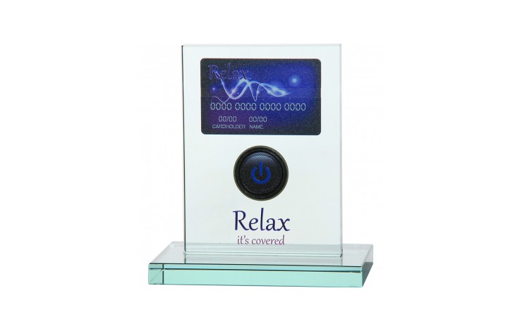 Full Colour Printed Jade Glass Rectangle Award
