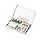 Matt Nickel Card Case with Calculator