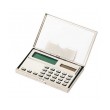 Matt Nickel Card Case with Calculator