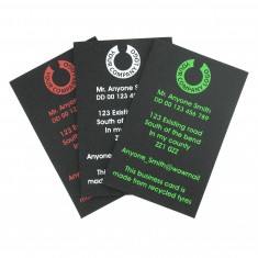 Recycled Tyre Business Cards