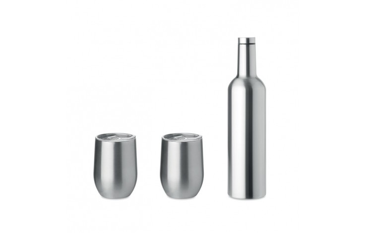 Stainless Steel Bottle and Mug Set
