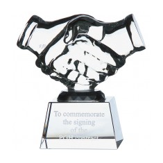 11.5cm Optical Crystal Handshake Award