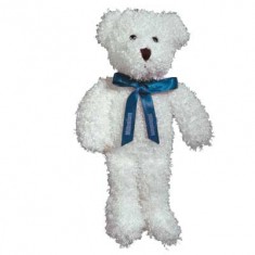 12" Snowy Bear with Bow