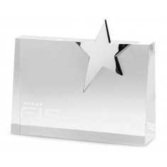 15cm Optic Horizontal Rectangle with Silver Star