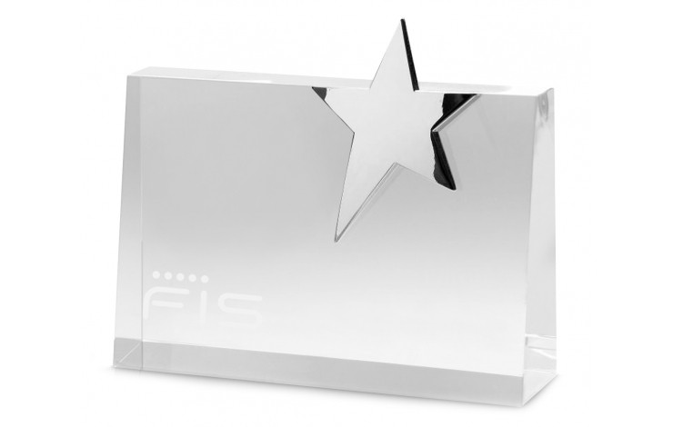 15cm Optic Horizontal Rectangle with Silver Star