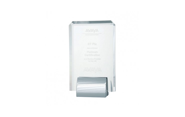 15cm Optic Rectangle mounted on a Chrome Stand