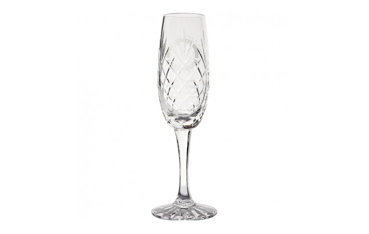 165ml Glencoe Lead Crystal Panel Champagne Flute