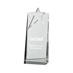 18cm Optical Crystal Star Rectangle Award