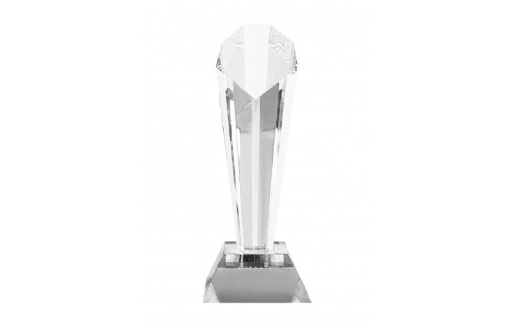 26cm Optical Crystal Sloped Facet Column Award