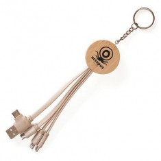 3-in-1 Charger Bamboo & Wheat Straw