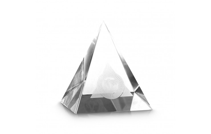 3D Pyramid Paperweight