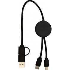 5-in-1 Recycled Plastic 30cm Data Cable