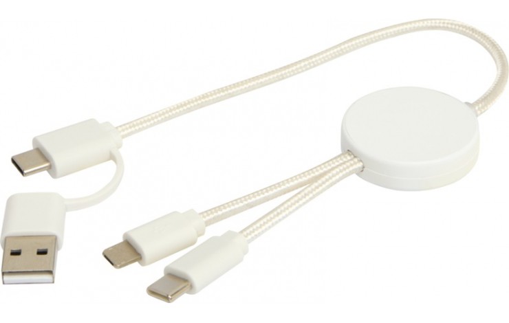 5-in-1 Recycled Plastic 30cm Data Cable