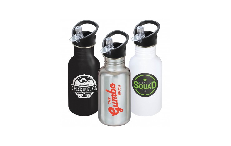 500ml Stainless Steel Bottle with Flip Straw