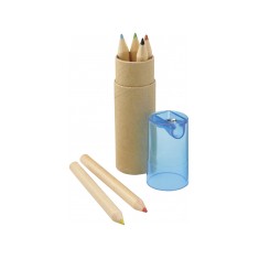 6 Piece Pencil Tube with Sharpener