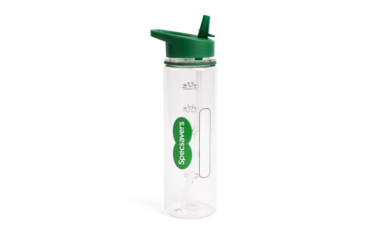 725ml Bottle with Flip Straw