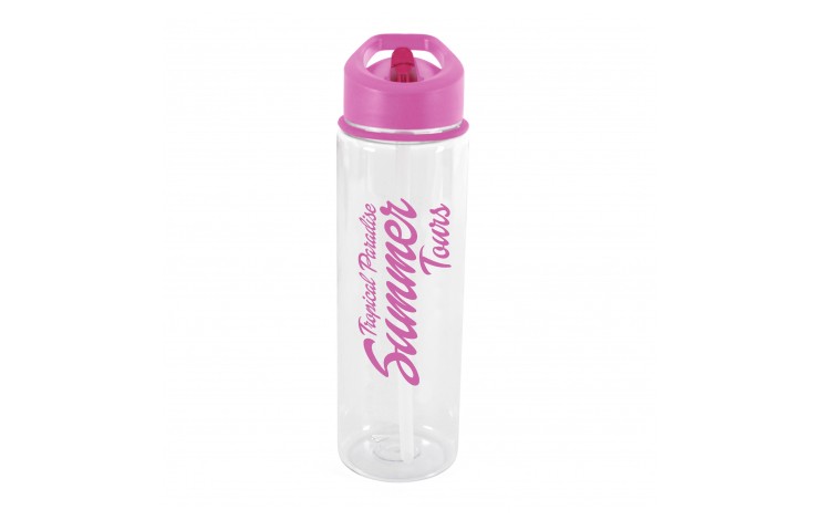 725ml Bottle with Flip Straw