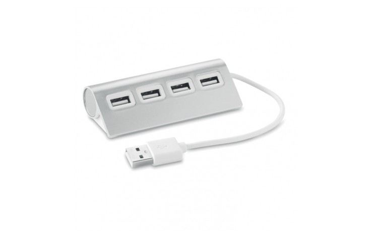 Aluminium 4 port USB Hub