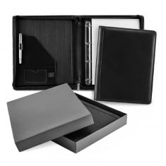 Ascot Leather A4 Zipped Ring Binder