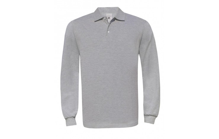 B & C Long Sleeve Cotton Polo