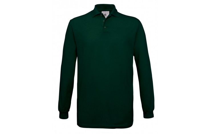 B & C Long Sleeve Cotton Polo