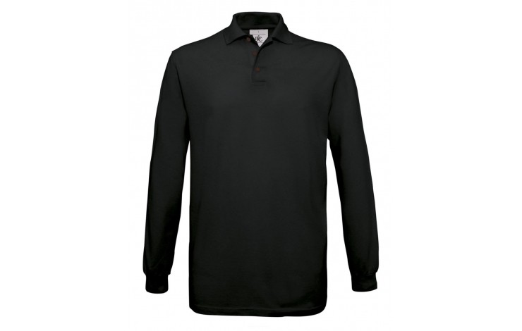 B & C Long Sleeve Cotton Polo