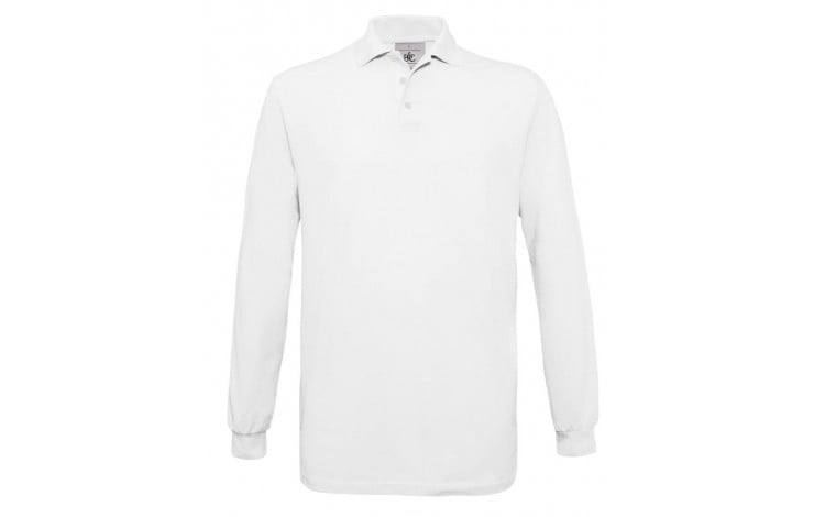 B & C Long Sleeve Cotton Polo