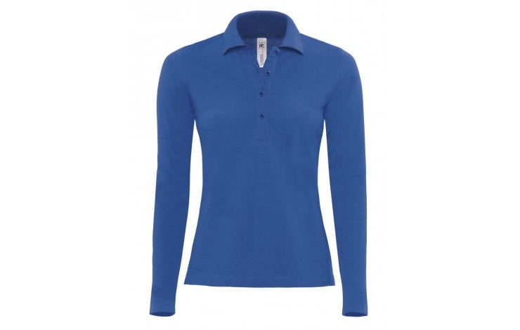 B & C Long Sleeve Cotton Polo