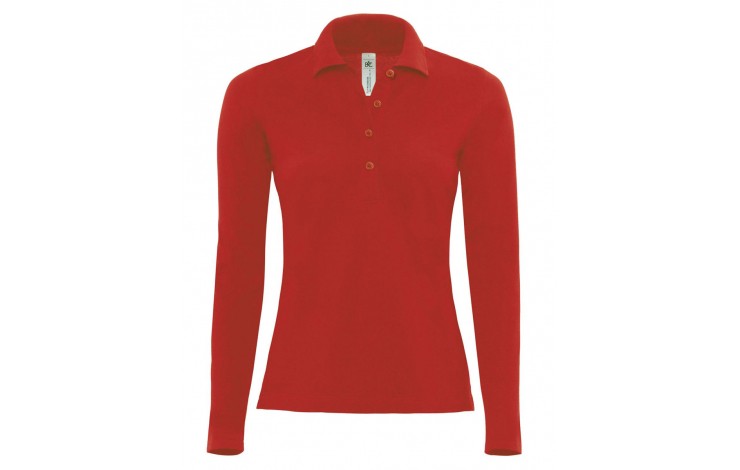 B & C Long Sleeve Cotton Polo