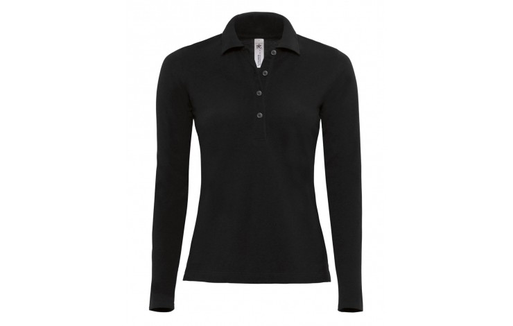 B & C Long Sleeve Cotton Polo