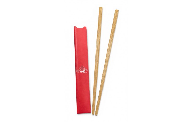 Bamboo Chopsticks & Printed Sleeve