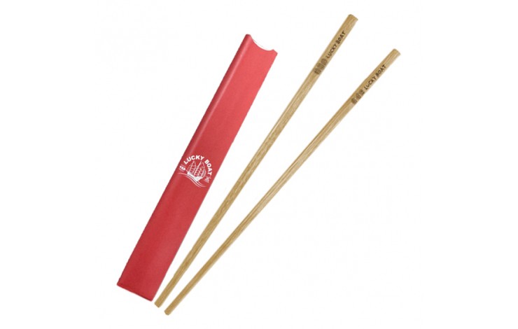 Bamboo Chopsticks & Printed Sleeve
