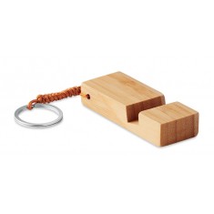 Bamboo Keyring with Phone Holder