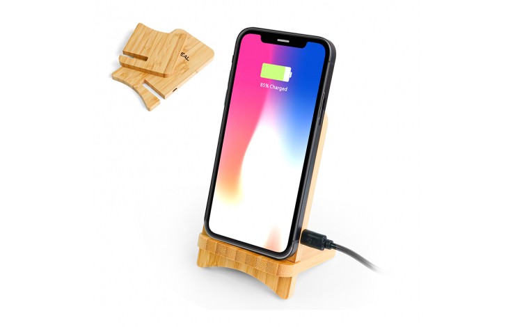 Bamboo Light-up Wireless Phone Stand