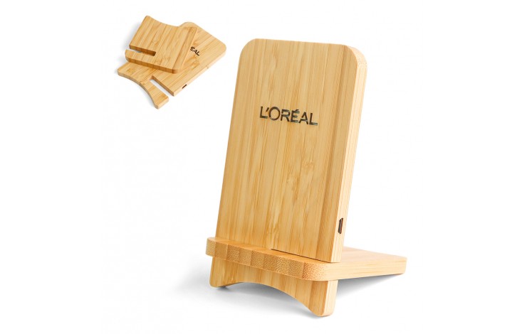 Bamboo Light-up Wireless Phone Stand