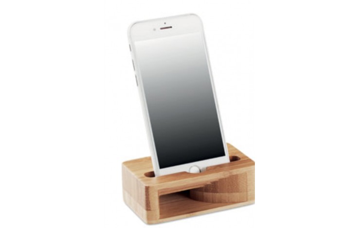 Bamboo Phone Stand And Amplifier