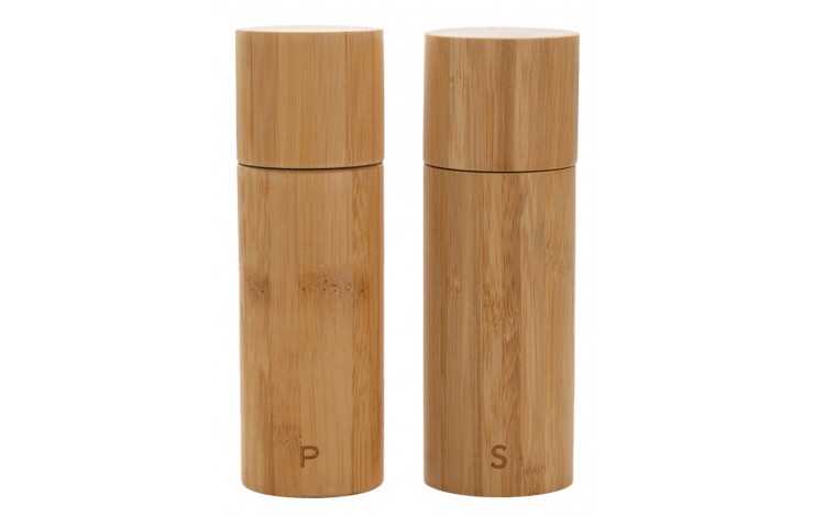 Bamboo Salt and Pepper Mill Set