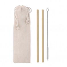 Bamboo Straw Set in Pouch