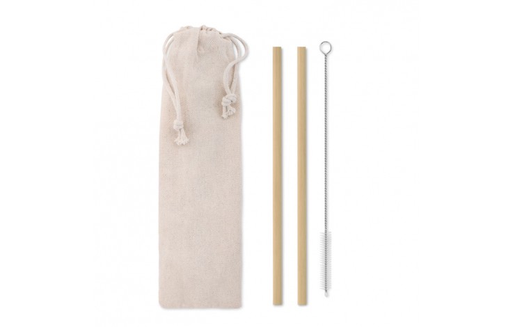 Bamboo Straw Set in Pouch
