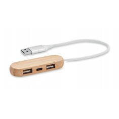 Bamboo USB C Hub