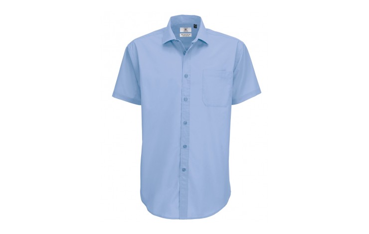 B&C Men's Smart Short Sleeve Poplin Shirt