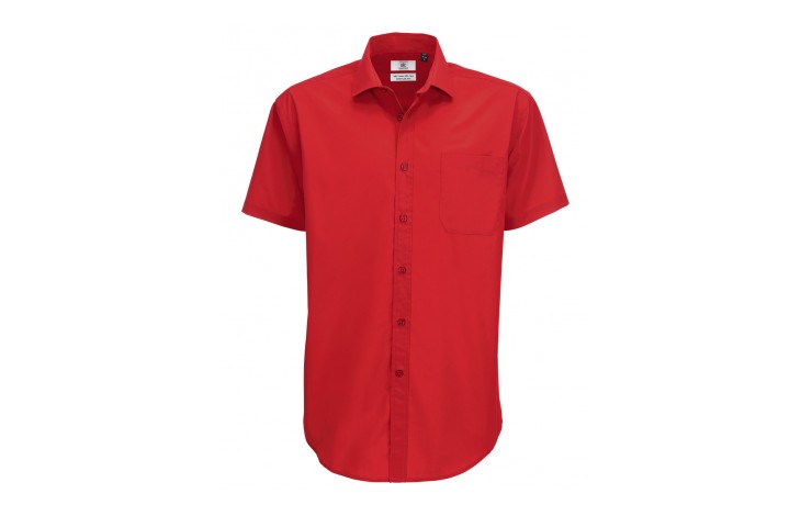 B&C Men's Smart Short Sleeve Poplin Shirt